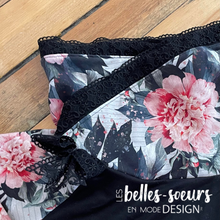 Charger l'image dans la galerie, COLLECTION FLEURS - PIVOINES ROSE FOND VERT LIGNÉ - EXCLUSIF - STOCK