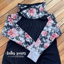 Charger l'image dans la galerie, COLLECTION FLEURS - PIVOINES ROSE FOND VERT LIGNÉ - EXCLUSIF - STOCK