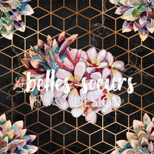 Upload image to gallery, COLLECTION FLEURS GÉOMÉTRIQUES_ PLUMÉRIA NOIR - EXCLUSIF - STOCK