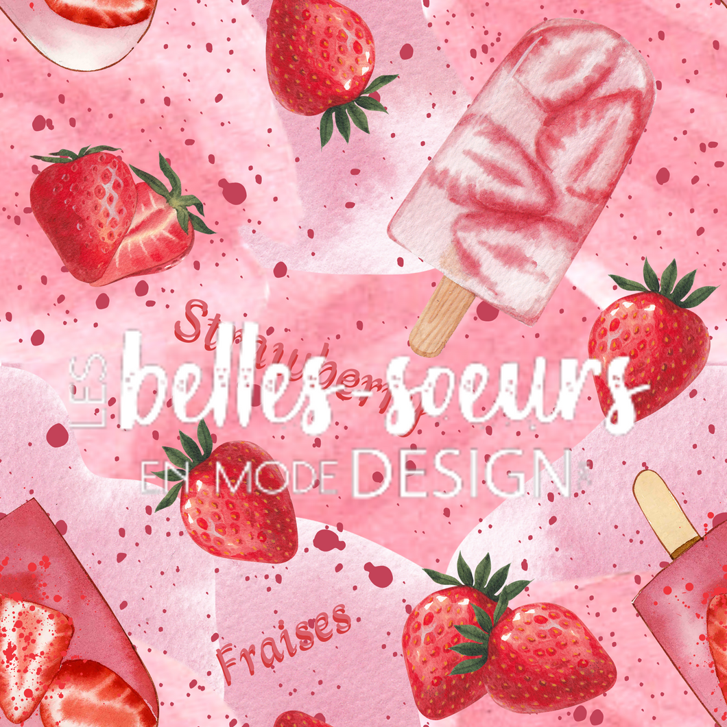 COLLECTION FRUITS_POPSICLES AUX FRAISES_EXCLUSIF - STOCK