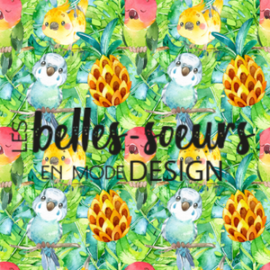 COLLECTION OISEAUX_PERROQUETS ET ANANAS_EXCLUSIF - STOCK